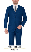 Load image into Gallery viewer, Gianni 4030 Blue - Modern 3 Piece Suit
