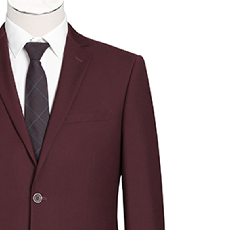 New Burgundy Slim Fit 2 Pc Suit