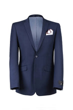 Load image into Gallery viewer, BUILD YOUR PACKAGE: French Blue Slim Fit Suit (Package Includes 2 Pc Suit, Shirt, Necktie or Bow Tie, Matching Pocket Square, &amp; Shoes)
