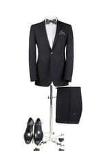 Load image into Gallery viewer, Black Slim Fit 2 Pc Suit
