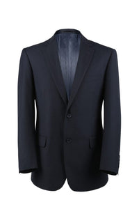 BUILD YOUR PACKAGE P-G: Navy Slim Fit Suit (Package Includes 2 Pc Suit, Shirt, Necktie or Bow Tie, Matching Pocket Square)