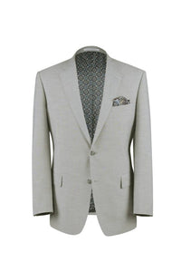 PREMIUM BUILD YOUR PACKAGE: Light Grey Slim Fit Suit (Package Includes 2 Pc Suit, Shirt, Necktie or Bow Tie, Matching Pocket Square)