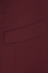 PREMIUM BUILD YOUR PACKAGE: Burgundy Slim Fit Suit (Package Includes 2 Pc Suit, Shirt, Necktie or Bow Tie, Matching Pocket Square)