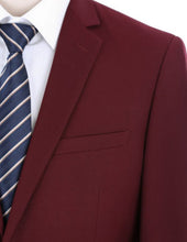 Load image into Gallery viewer, Burgundy Slim Fit 2 Pc Suit
