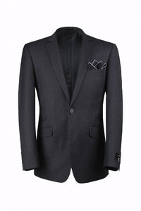 BUILD YOUR PACKAGE P-G: Charcoal Slim Fit Suit (Package Includes 2 Pc Suit, Shirt, Necktie or Bow Tie, Matching Pocket Square)