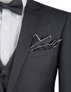 Charcoal Grey 4 Pc Suit Package: BUILD YOUR PACKAGE (Includes 2 Pc Suit, Shirt, Necktie or Bow Tie.