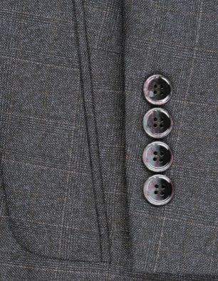 Pattern Charcoal Check Slim Fit 2 Pc Suit