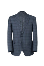 Load image into Gallery viewer, Pattern Blue Check Slim Fit 2 Pc Suit
