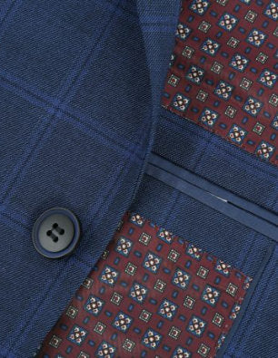 Pattern Slim Fit 2 Pc Suit