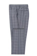 Load image into Gallery viewer, Silver Check Pattern Slim Fit 2 Pc Suit
