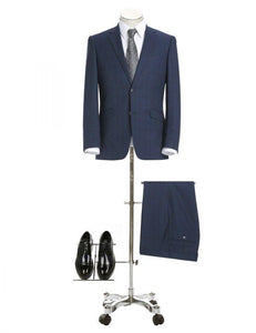 Blue Check Slim Fit Suit