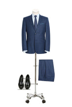 Load image into Gallery viewer, BUILD YOUR PACKAGE: Pattern Slim Fit Suit (Package Includes 2 Pc Suit, Shirt, Necktie or Bow Tie, Matching Pocket Square, &amp; Shoes)
