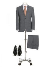 Load image into Gallery viewer, Grey Check Pattern Slim Fit 2 Pc Suit
