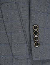 Load image into Gallery viewer, Grey Check Pattern Slim Fit 2 Pc Suit
