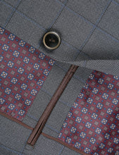 Load image into Gallery viewer, Grey Check Pattern Slim Fit 2 Pc Suit
