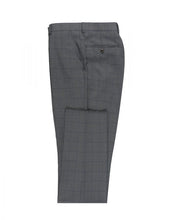 Load image into Gallery viewer, Grey Check Pattern Slim Fit 2 Pc Suit

