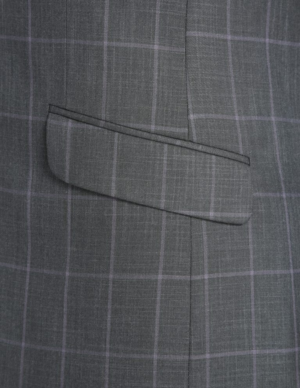 Grey Check Pattern Slim Fit 2 Pc Suit