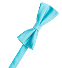 Load image into Gallery viewer, Aqua Blue Bow Tie
