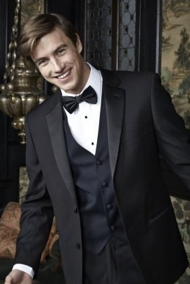 Black 2 Button Notch Tuxedo Rental Package $129.99 - $199.99