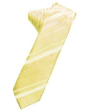 Load image into Gallery viewer, Bamboo Striped Satin Skinny Necktie

