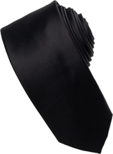 Load image into Gallery viewer, Black Plain Satin Necktie
