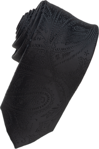 Black Paisley Tone on Tone Necktie