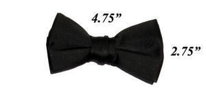 Modern Solid Bow Ties - Black