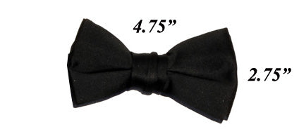 Modern Solid Bow Ties - Black