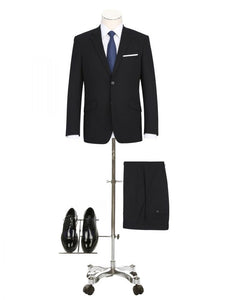 Black Stretch Trim Fit 2 Pc Suit