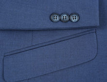 Load image into Gallery viewer, Blue Stretch Trim Fit 2 Pc Suit
