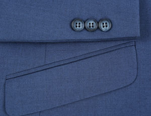 Blue Stretch Trim Fit 2 Pc Suit