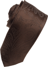 Load image into Gallery viewer, Brown Paisley Tone on Tone Necktie
