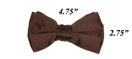 Modern Solid Bow Ties - Brown