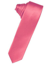 Load image into Gallery viewer, White Luxury Satin Skinny Necktie
