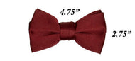 Modern Solid Bow Ties - Burgundy