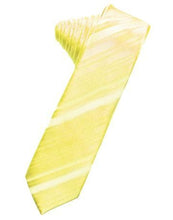 Load image into Gallery viewer, Berry Striped Satin Skinny Necktie
