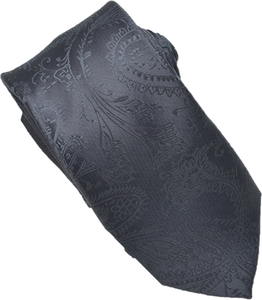 Black Paisley Tone on Tone Necktie