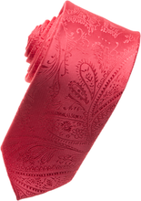 Load image into Gallery viewer, Coral Paisley Tone on Tone Necktie
