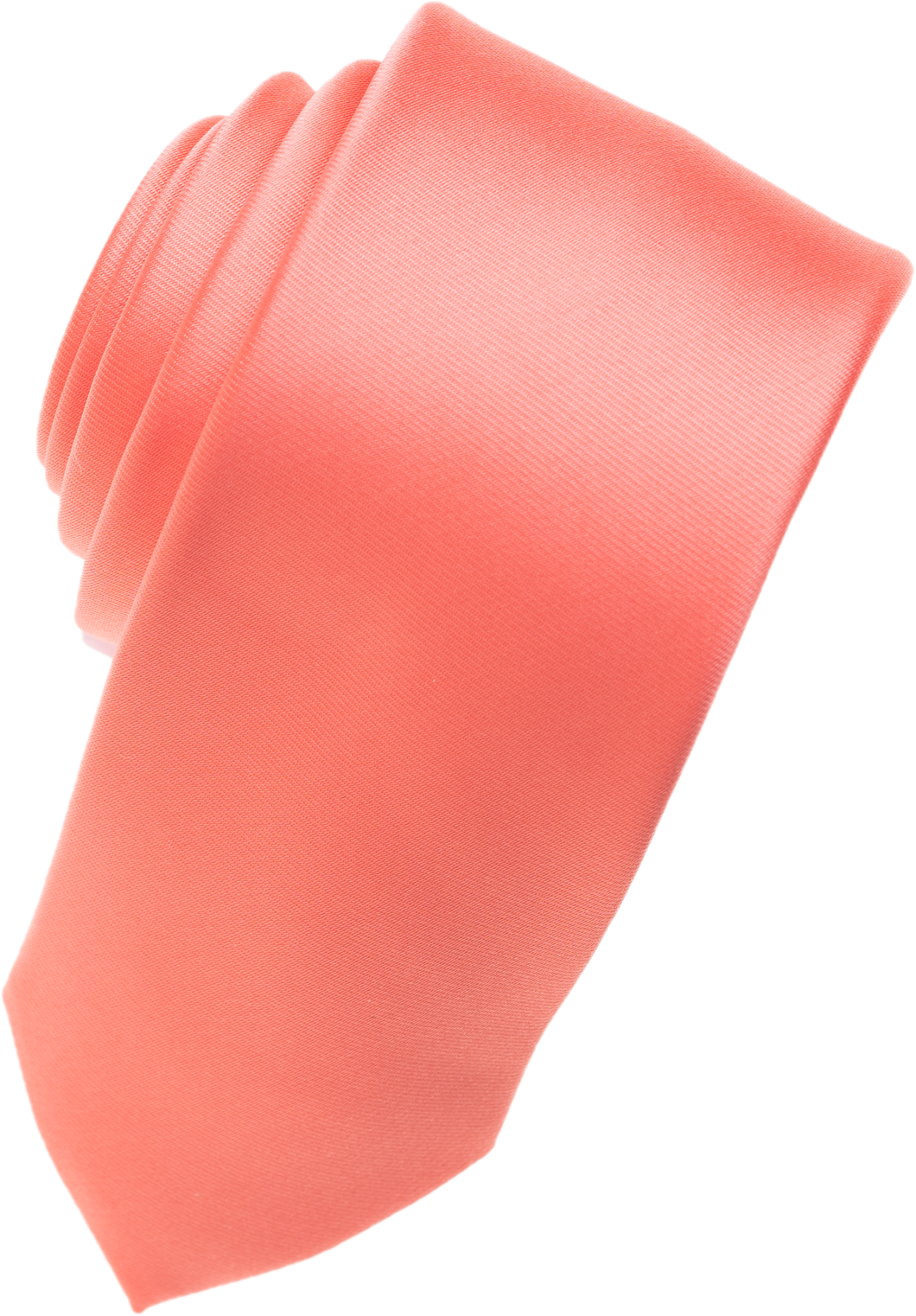 Coral Pink Skinny Necktie