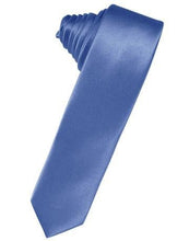 Load image into Gallery viewer, White Luxury Satin Skinny Necktie
