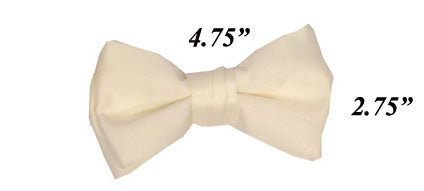 Modern Solid Bow Ties - Cream