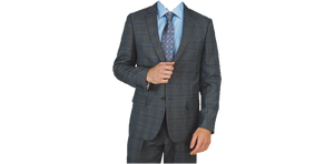 Grey Windowpane Suit