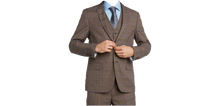 Load image into Gallery viewer, Brown Windowpane Suit
