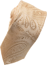 Load image into Gallery viewer, Gold Paisley Tone on Tone Necktie
