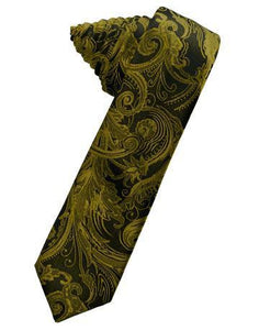 Willow Tapestry Satin Skinny Necktie