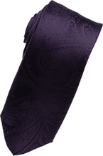 Load image into Gallery viewer, Grape Paisley Tone on Tone Necktie

