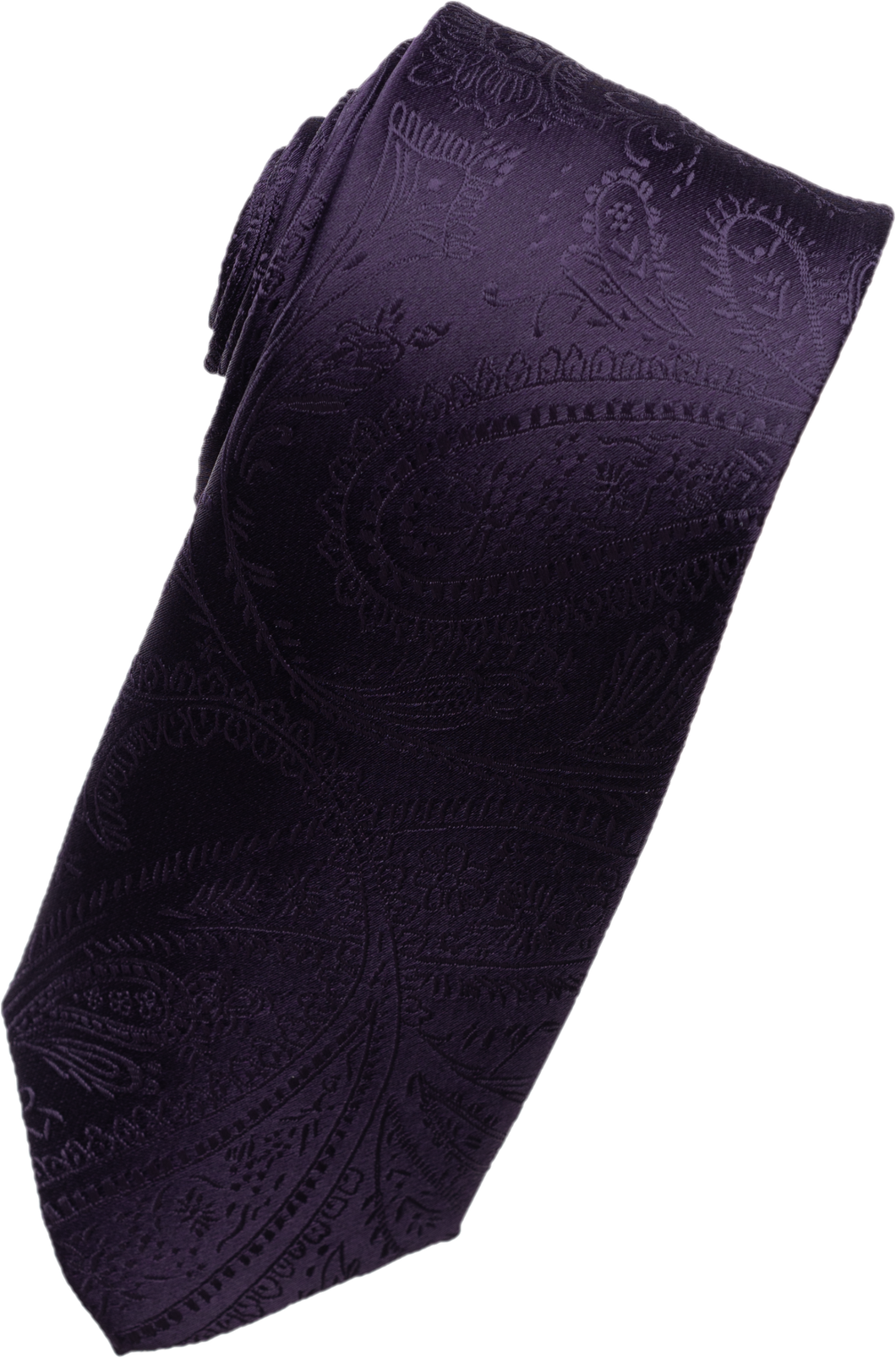 Grape Paisley Tone on Tone Necktie