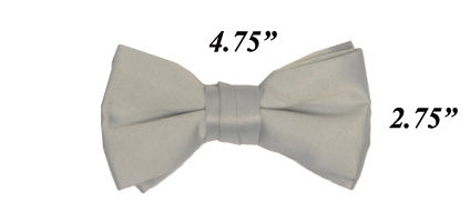 Modern Solid Bow Ties - Gray