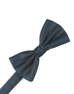 Haze Blue Herringbone Bow Tie