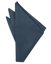 Load image into Gallery viewer, Sapphire Herringbone Pocket Square
